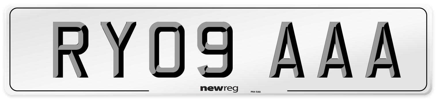 RY09 AAA Number Plate from New Reg